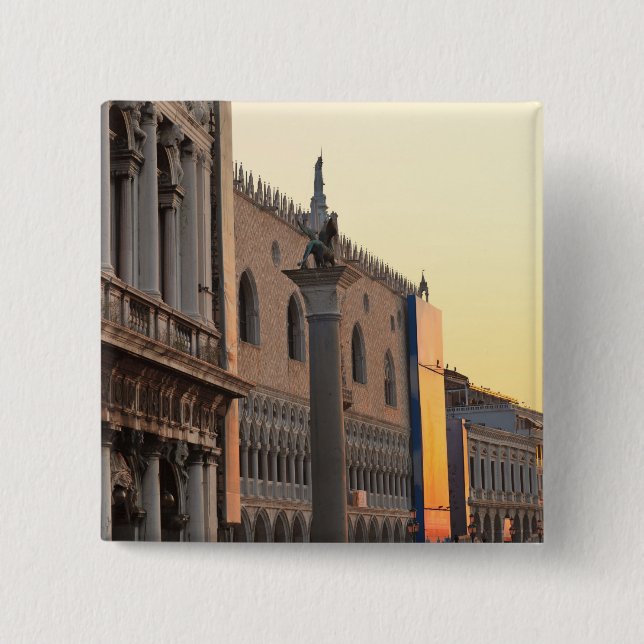 Piazza San Marco, St. Mark's Square, Venice 15 Cm Square Badge (Front)