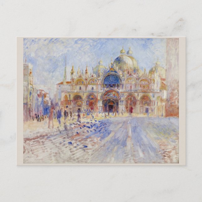 Piazza San Marco Venice by Pierre-Auguste Renoir Postcard (Front)