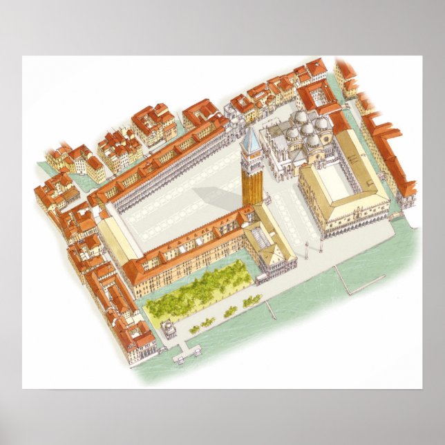 Piazza San Marco Venice Italy Poster (Front)