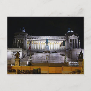 Piazza Venezia at night Postcard