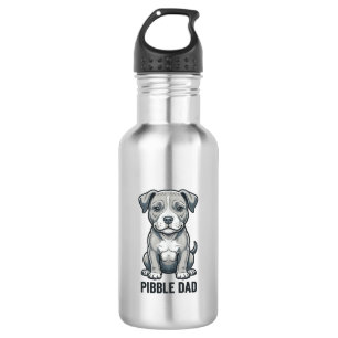 Pibble Dad Vintage Engraving Dog Shirt Design_1 532 Ml Water Bottle