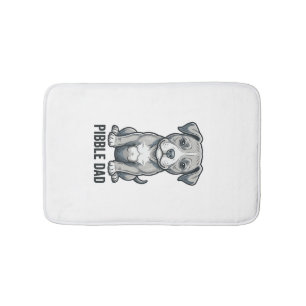 Pibble Dad Vintage Engraving Dog Shirt Design_1 Bath Mat