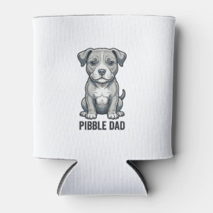 Pibble Dad Vintage Engraving Dog Shirt Design_1 Can Cooler