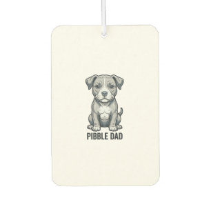 Pibble Dad Vintage Engraving Dog Shirt Design_1 Car Air Freshener