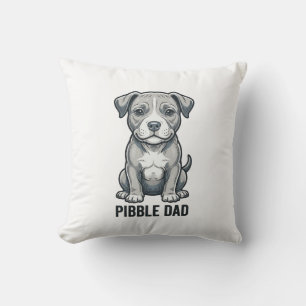 Pibble Dad Vintage Engraving Dog Shirt Design_1 Cushion
