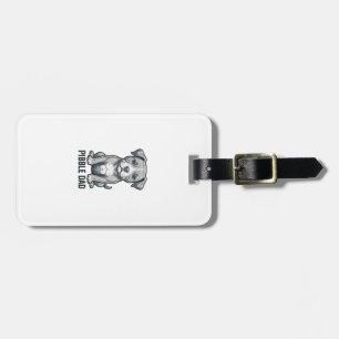 Pibble Dad Vintage Engraving Dog Shirt Design_1 Luggage Tag