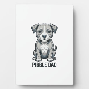 Pibble Dad Vintage Engraving Dog Shirt Design_1 Plaque