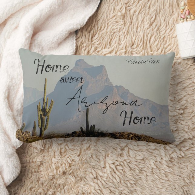 Picacho Peak Arizona Southwest Desert Mountain Lumbar Cushion (Blanket)