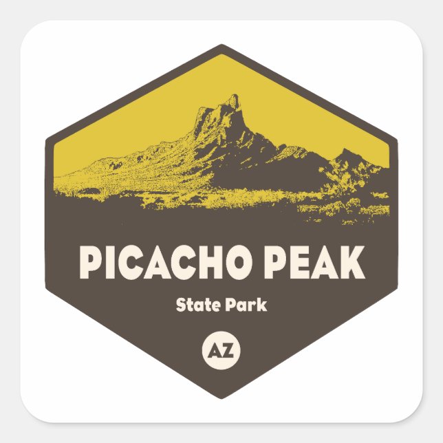 Picacho Peak State Park Arizona Square Sticker (Front)