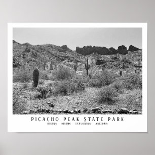 Picacho Peak State Park Keepsake Arizona Artwork Poster