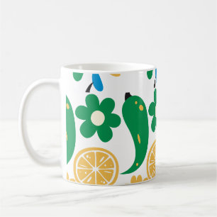Picante Fiesta Chilli Colourful Pattern Coffee Mug