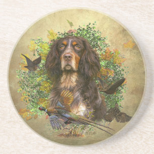 Picardy Spaniel , Hunting season    Coaster