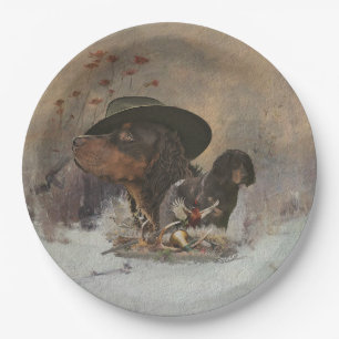 Picardy Spaniel , Hunting season Paper Plate