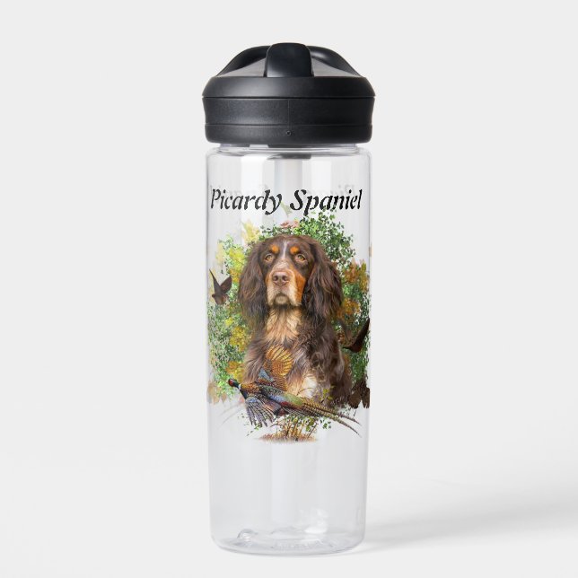 Picardy Spaniel , Hunting season      Water Bottle (Front)