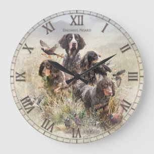 Picardy Spaniel Large Clock