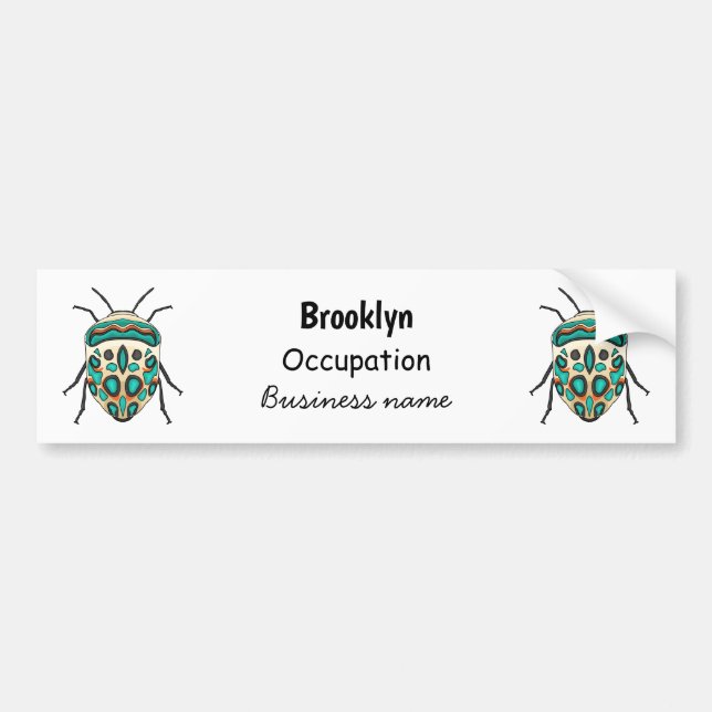 Picasso bug cartoon illustration  bumper sticker (Front)