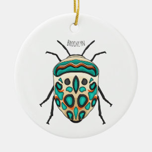 Picasso bug cartoon illustration ceramic ornament