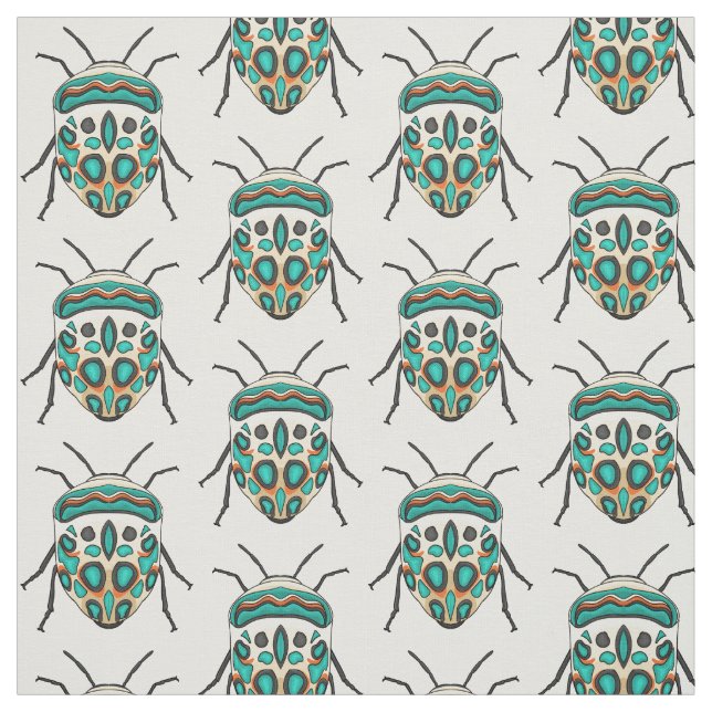 Picasso bug cartoon illustration  fabric (Swatch)