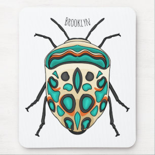 Picasso bug cartoon illustration mouse pad