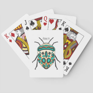 Picasso bug cartoon illustration playing cards