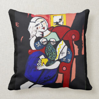 PICASSO BY NORA GIRL WITH BOOK CUSHION