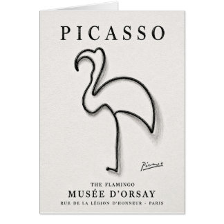 Picasso Flamingo Print | Minimalist Flamingo Art