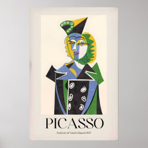 Picasso Portrait Nusch Eluard937 Colourful Cubist Poster