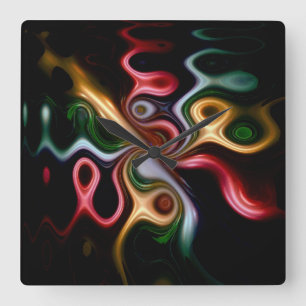 Picasso Rose Square Wall Clock