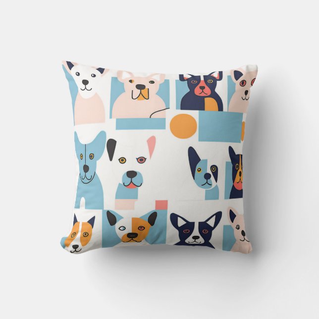 picasso style cushion dog (Front)