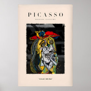 Picasso Weeping Woman Inspired Art Print Abstract