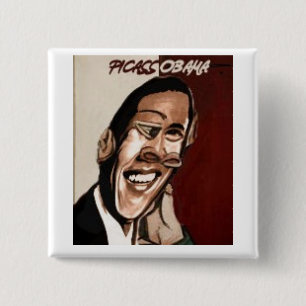picassobama 15 cm square badge