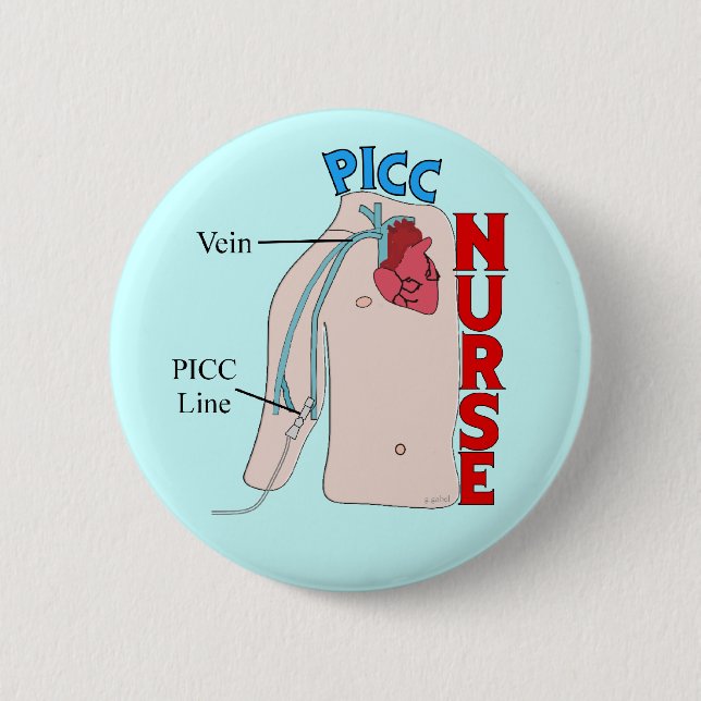 PICC Line Nurse Anatomical  Design Gifts 6 Cm Round Badge (Front)