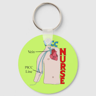 PICC Line Nurse Anatomical  Design Gifts Key Ring