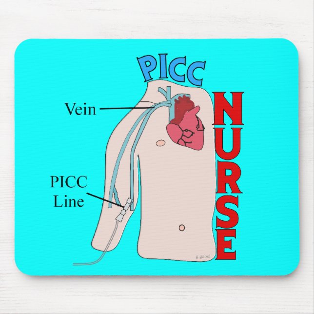 PICC Line Nurse Anatomical  Design Gifts Mouse Pad (Front)