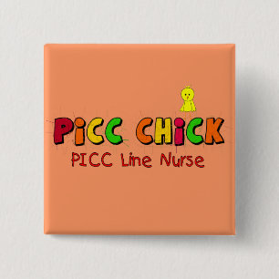 PICC LINE Nurse Gifts 15 Cm Square Badge