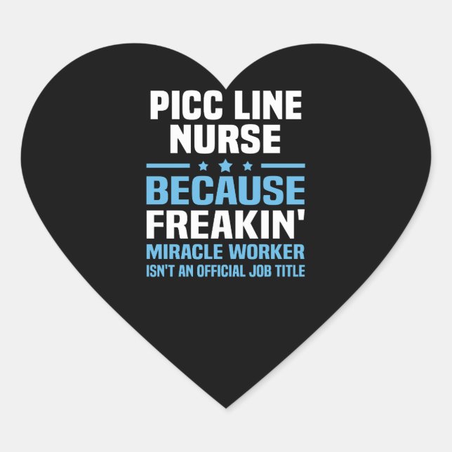 PICC Line Nurse Heart Sticker (Front)