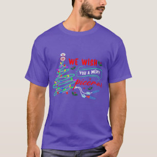 PICC Nurse Christmas Vascular ICU RN Nursing Xmas T-Shirt
