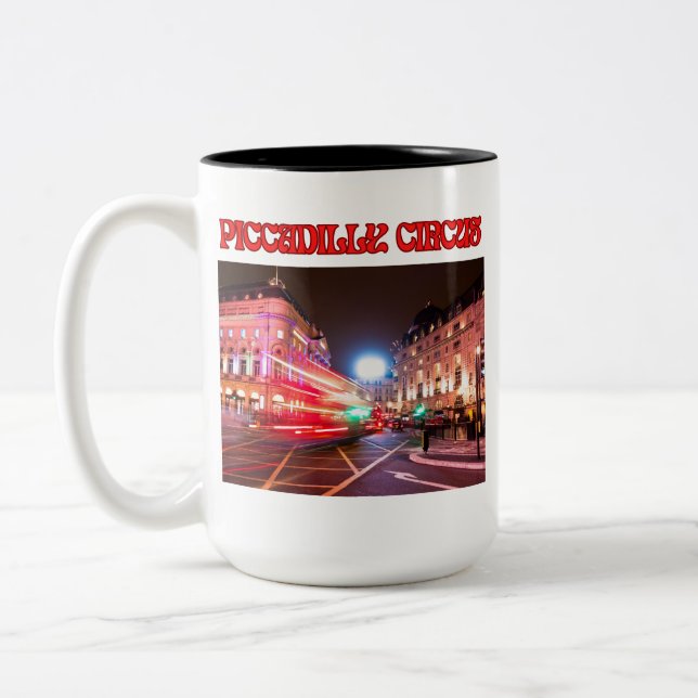 Piccadilly Circus 15 oz. Two Tone Mug (Left)