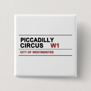 Piccadilly Circus London 15 Cm Square Badge