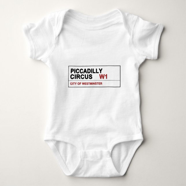 Piccadilly Circus London Baby Bodysuit (Front)