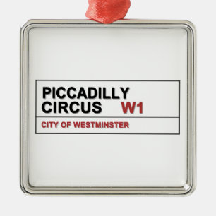 Piccadilly Circus London Metal Tree Decoration