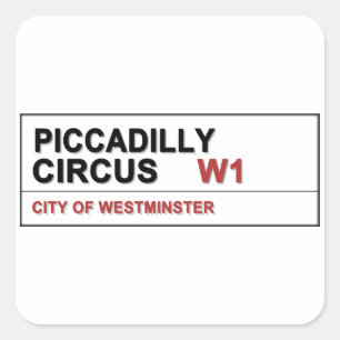 Piccadilly Circus London Square Sticker