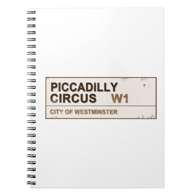 Piccadilly Circus London - Vintage Notebook (Front)