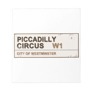 Piccadilly Circus London - Vintage Notepad
