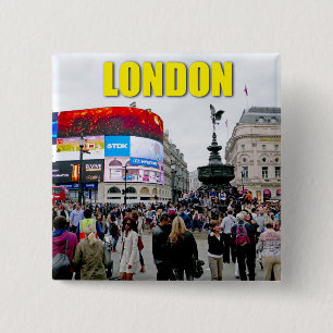Piccadilly Circus - Pro photo 15 Cm Square Badge