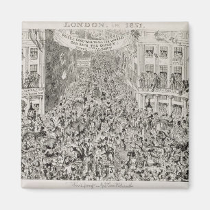 Piccadilly during the Great Exhibition, 1851 Magnet