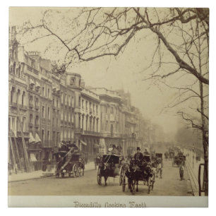 Piccadilly facing East, (sepia photo) Ceramic Tile