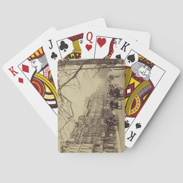 Piccadilly facing East, (sepia photo) Playing Cards (Back)