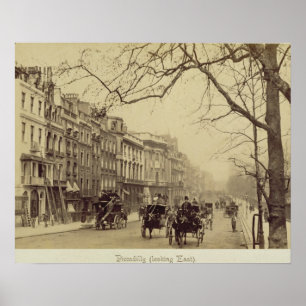 Piccadilly facing East, (sepia photo) Poster