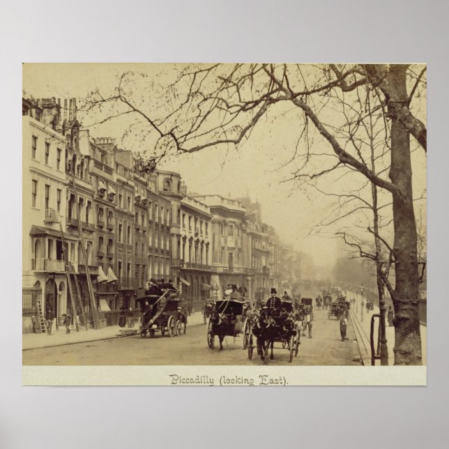 Piccadilly facing East, (sepia photo) Poster (Front)